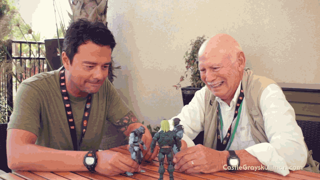 playing with action figures