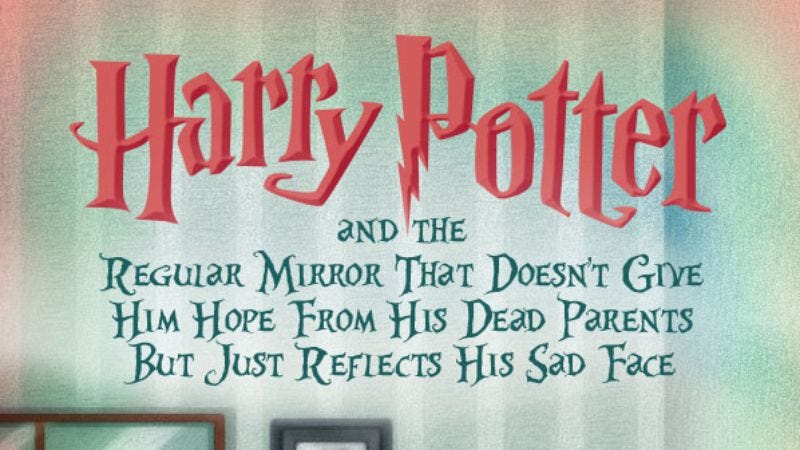 Illustration for article titled Someone made covers for more stories about Harry Potter’s sad future