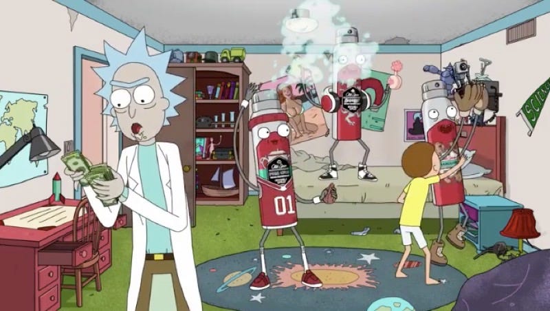 In This Commercial Rick And Morty Sells Out In The Most