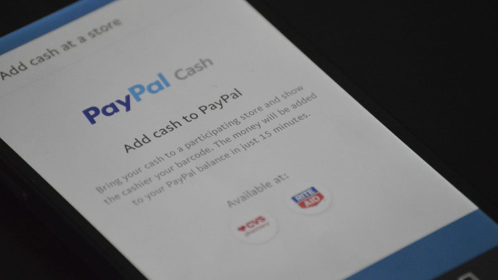 you can now deposit cash into paypal at your nearest cvs