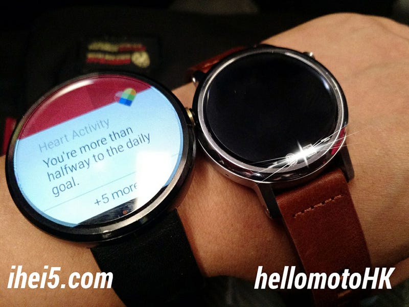 Illustration for article titled Leaked Photos Show the New Moto 360 May Come In Two Sizes, Like the Apple Watch