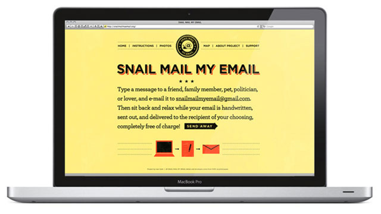 send snail mail handwritten letter