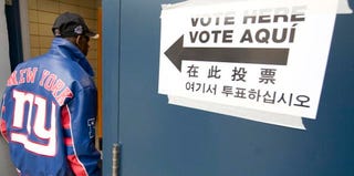 A black voter in Harlem (Don Emmert/Getty Images)