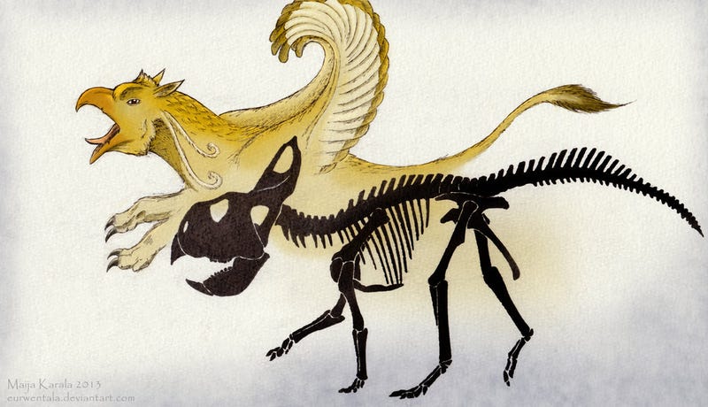 Illustration for article titled We've Discovered the Fossilized Remains of a Griffin