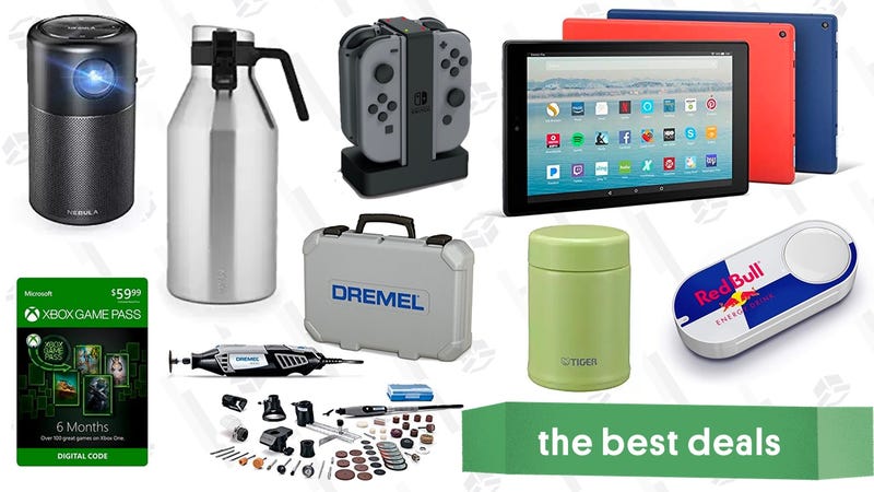 Illustration for article titled Tuesday's Best Deals: Fire Tablets, Dremel, Portable Projector, and More