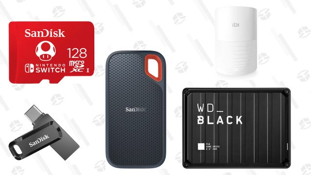 Save up to 20% on Western Digital and SanDisk microSD Cards, Hard Drives, Flash Drives, and More, Today Only