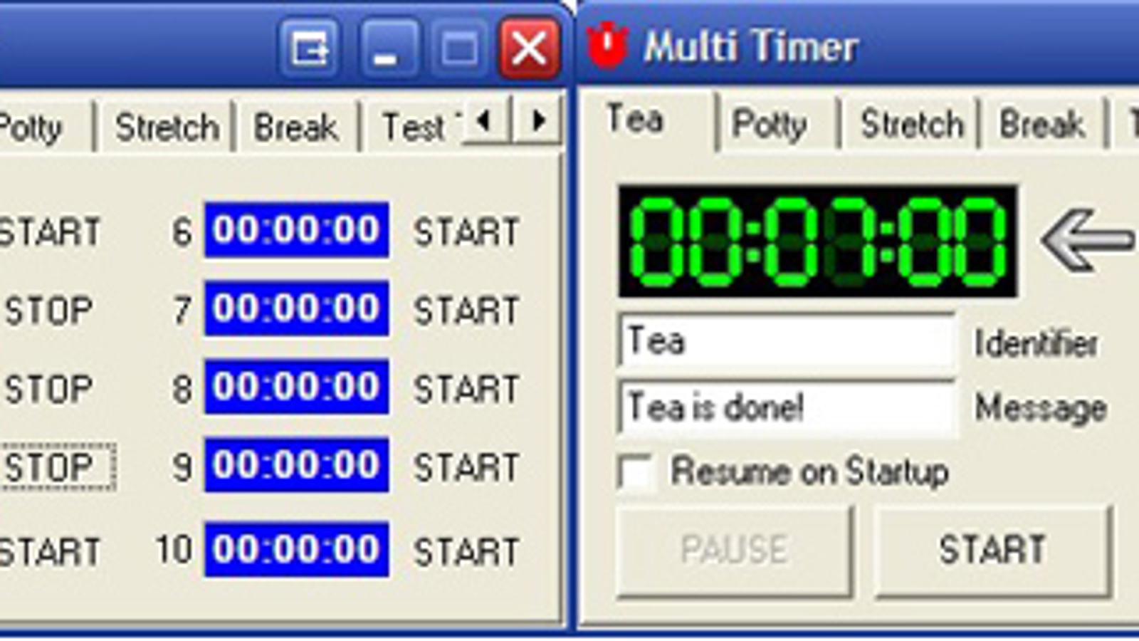 multiple online timers