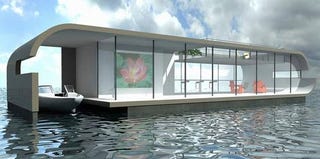 Illustration for article titled Modern Boat Homes to Survive Rising Sea Level