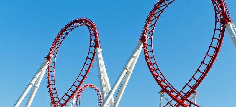 race track with loops