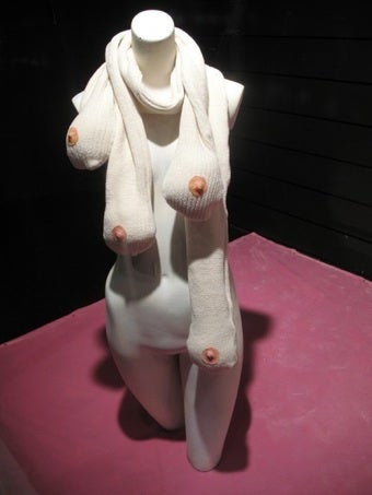 Illustration for article titled The Boob Scarf: Flashing The World Via Fabric For A Good Cause