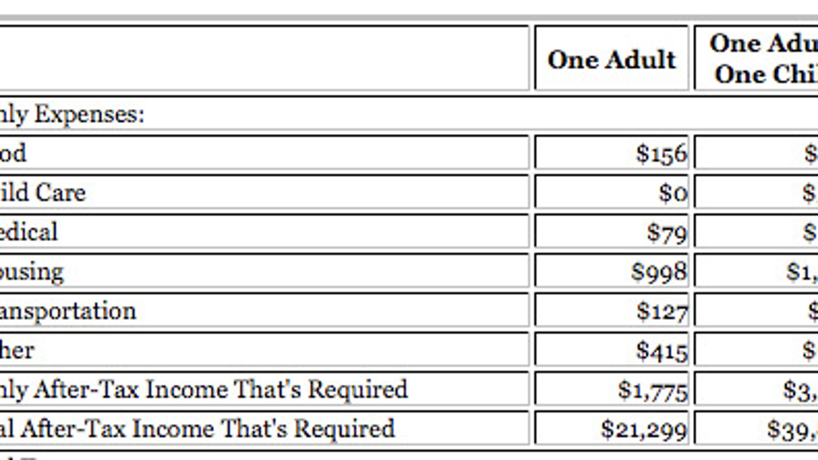 6 months living expenses calculator