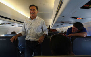 Gorka (right) with Romney (Joe Raedle/Getty Images)