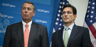 Speaker of the House John Boehner and Majority Leader Eric Cantor (Bill Clark/Getty Images)