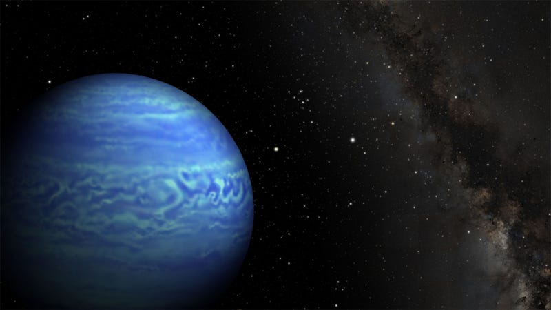 WISE 0855 is probably not actually blue, but here’s an artist’s impression of it. Image: NASA/JPL-Caltech/Penn State University.