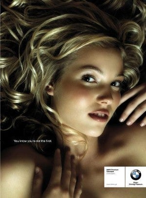 Illustration for article titled BMW Uses Virginity To Sell Cars • Playboy-Posing Olive Garden Employees Will Keep Their Jobs