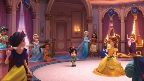 how the disney princess scene in ralph breaks the internet came to be - wreck it ralph fortnite reference