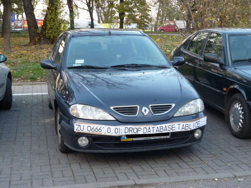 SQL Injection License Plate Hopes to Foil Euro Traffic Cameras