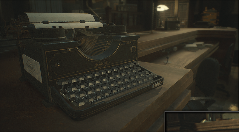 resident evil 2 typewriter keyboard