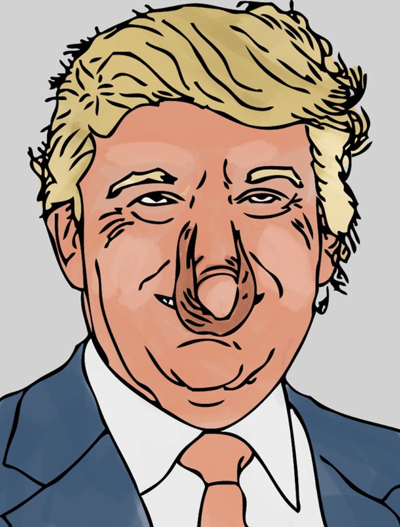 Here Is an Illustration of Donald Trump With a Dick for a Nose