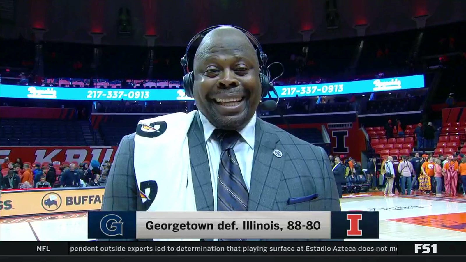 Patrick Ewing Said "Nuts" On National TV And Giggled
