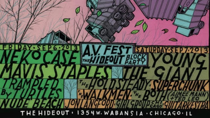 Illustration for article titled A.V. Fest/Hideout Block Party single-day tickets on sale NOW