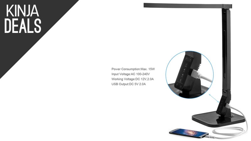 Illustration for article titled This LED Desk Lamp Will Even Charge Your Phone