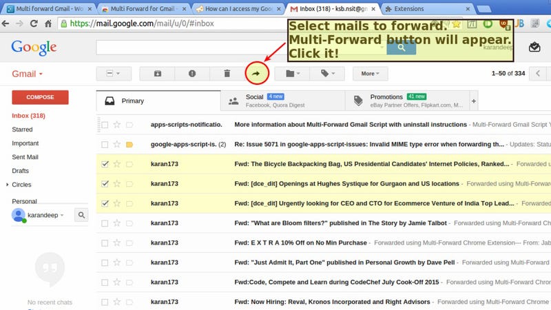 how to forward email yahoo to gmail