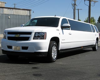 Illustration for article titled California Company Builds First Chevy Tahoe Hybrid Stretch Limo