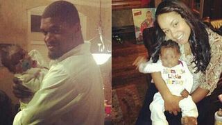 Jovan Belcher; Kasandra Perkins with daughter Zoey (Facebook)