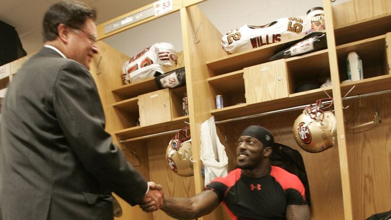 Illustration for article titled 49ers Front Office Excited For Meeting With Football Player