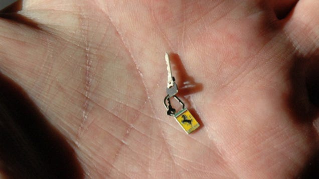 World S Smallest Ferrari Key Fits Tiny Hand Built Ferrari