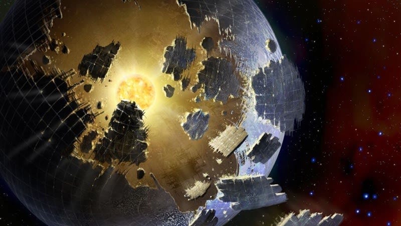 Imagen conceptual de una esfera de Dyson.
