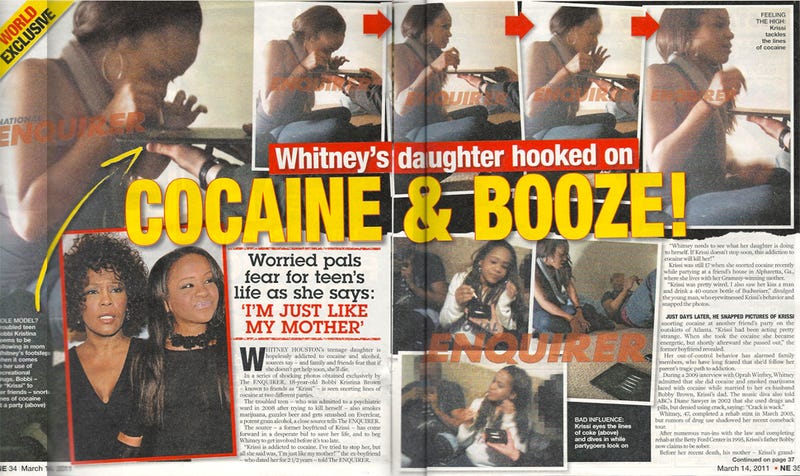Whitney Houston's Daughter An Alleged Cocaine Enthusiast