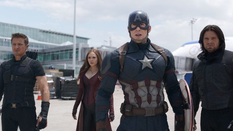 Illustration for article titled It’s Avenger on Avenger in Marvel’s superior Captain America: Civil War