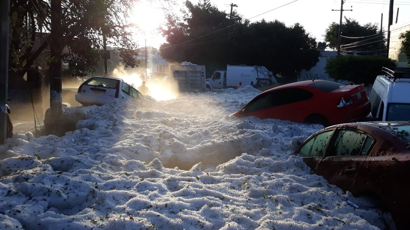 Illustration for article titled Esta ciudad de México pasó de tener 31 grados a amanecer sepultada en hielo tras una gran tormenta
