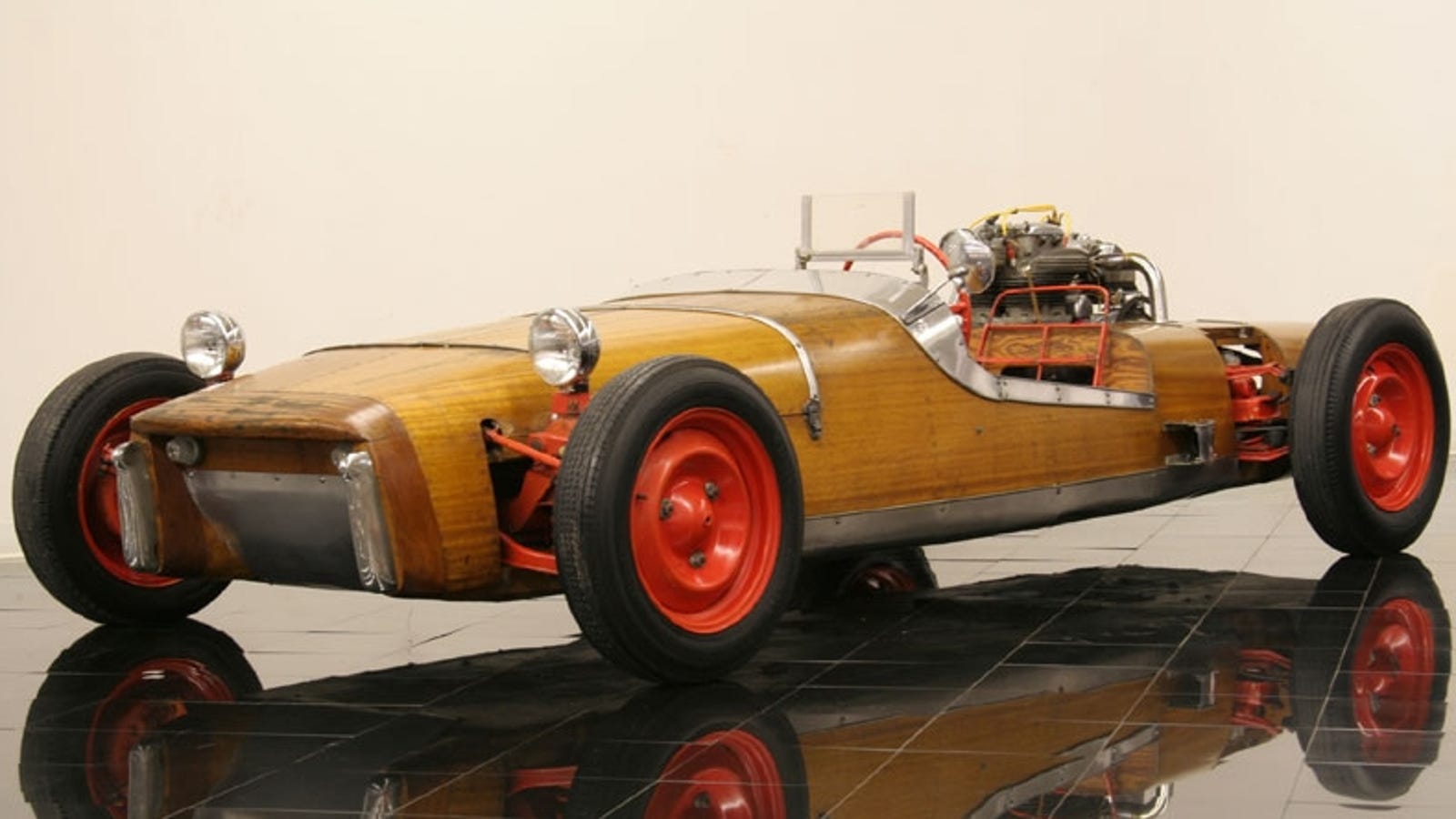 vintage wooden car