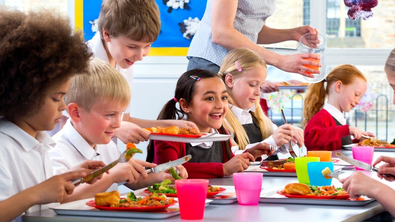 Illustration for article titled Trump administration rolls back school-lunch guidelines for non-fat milk, whole grains