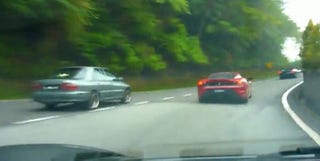 Illustration for article titled VIDEO: Three Ferrari F430s Reenact Need For Speed