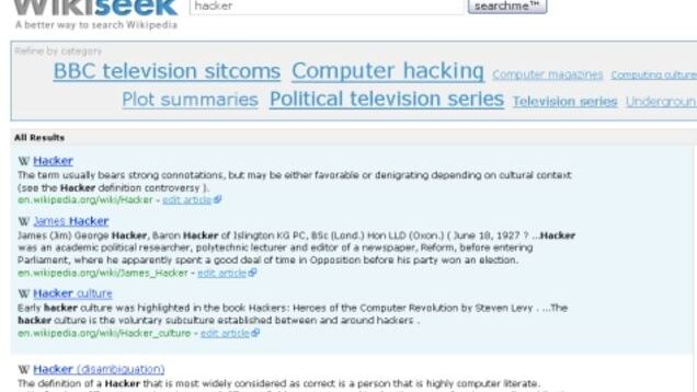 Search Wikipedia with WikiSeek