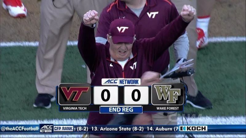 Illustration for article titled Virginia Tech AD Says Hokies Received Wake Forest Game Plan Before Football Game