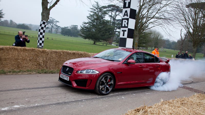 Illustration for article titled The New Jaguar XFR-S Is The Ultimate British Burnout Machine