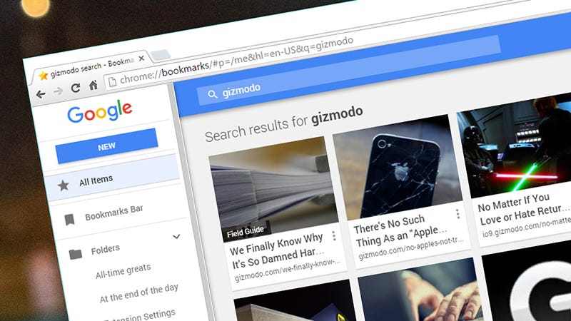 Illustration for article titled Search Your Bookmarks in Chrome With This Hidden Feature