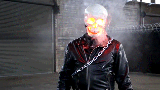 A Hidden Vape Takes This Smoking, 3D-Printed Ghost Rider Costume to the Next Level