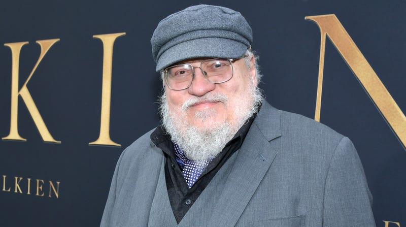 George R. R. Martin at the premiere of Tolkien.