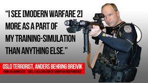 Illustration for article titled Oslo Terrorist Used Modern Warfare 2 as "Training-Simulation", World of Warcraft as Cover