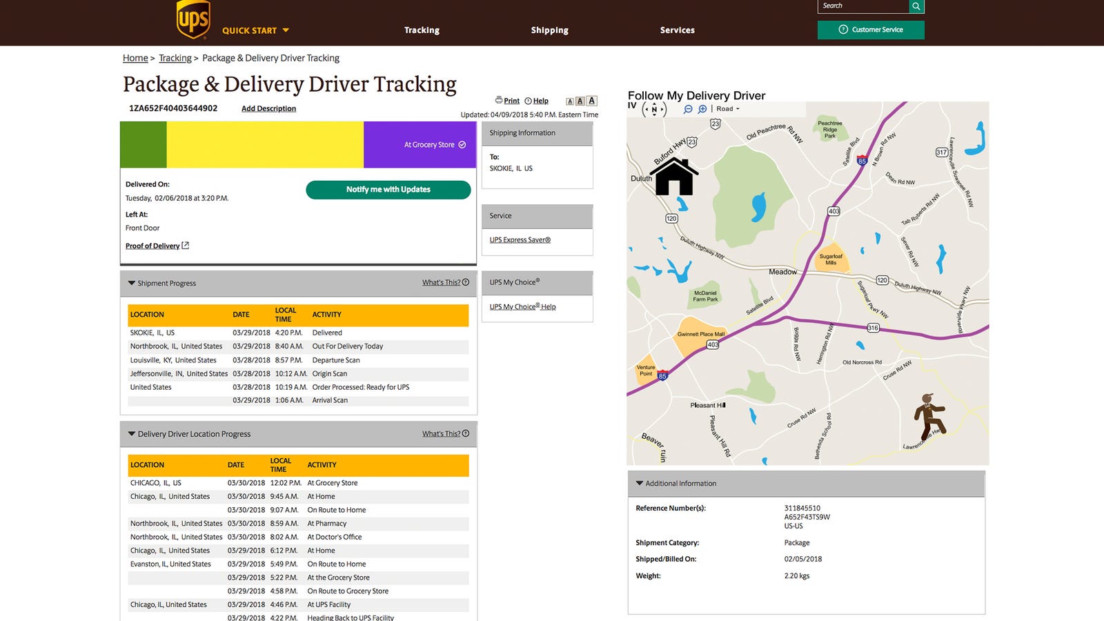 download ups track my package