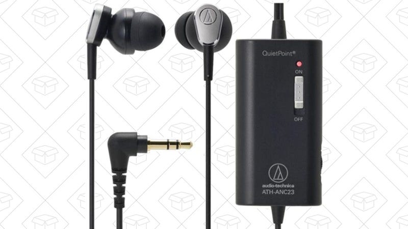 Audio-Technica ATH-ANC23 QuietPoint Active Noise-Cancelling In-Ear Headphones, $39 with code KINJA