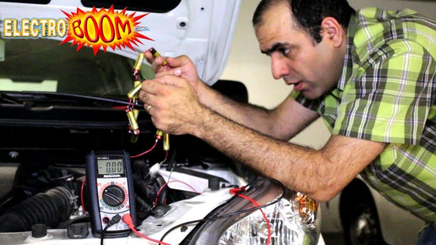 You Can Jump Start Your Car With 12 AA Batteries (But 