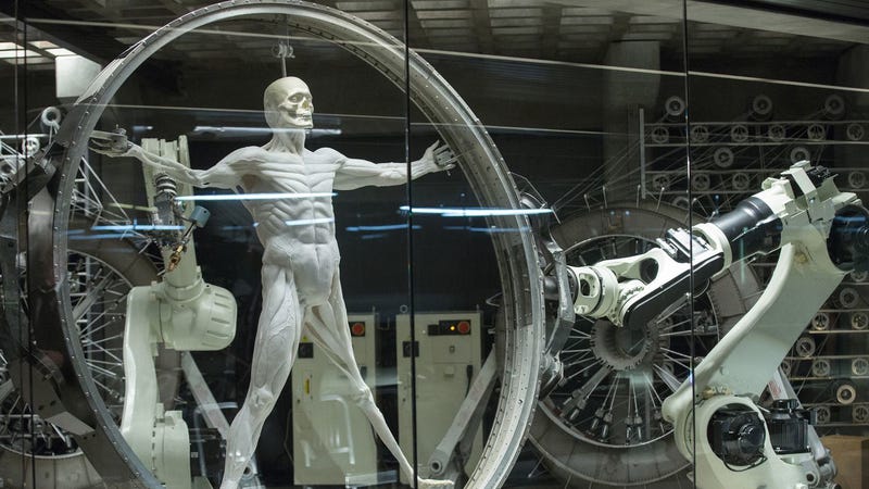 One of Westworld’s hosts in the process of being assembled.