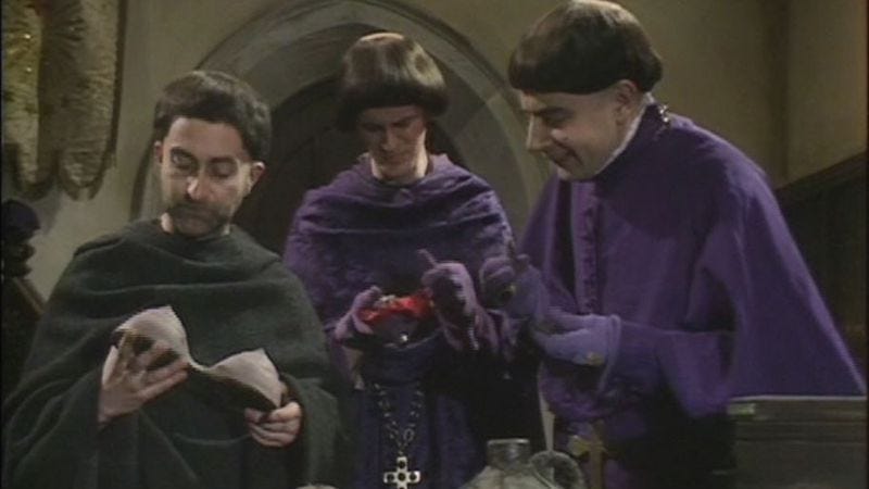 Tony Robinson, Tim McInnerny, Rowan Atkinson